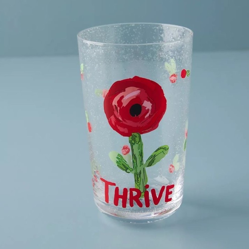 Anthropologie Carolyn Gavin Flourish Glass
